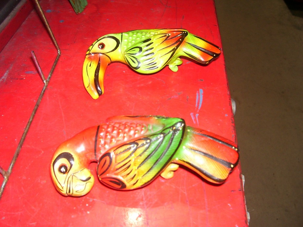 Decorative Hanging Parrot and Toucan