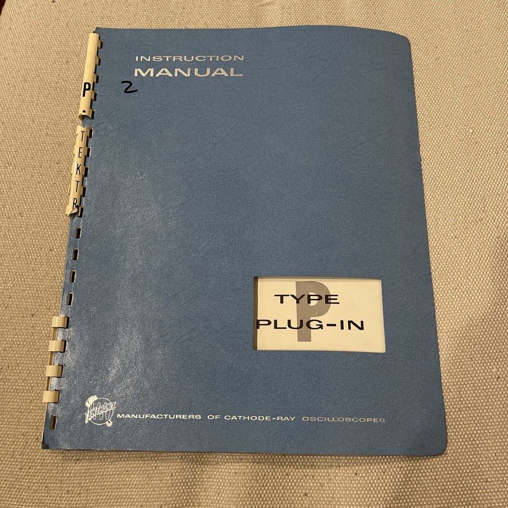 Tektronix Type P Plug-In Instruction Manual 070-346