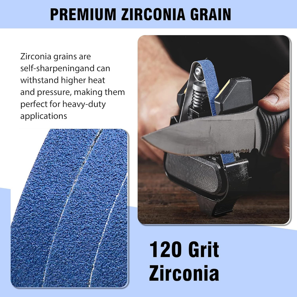 1/2 X 12 Inch Knife Sharpener Sanding Belts for Work Sharp, 120 Grit Replacement