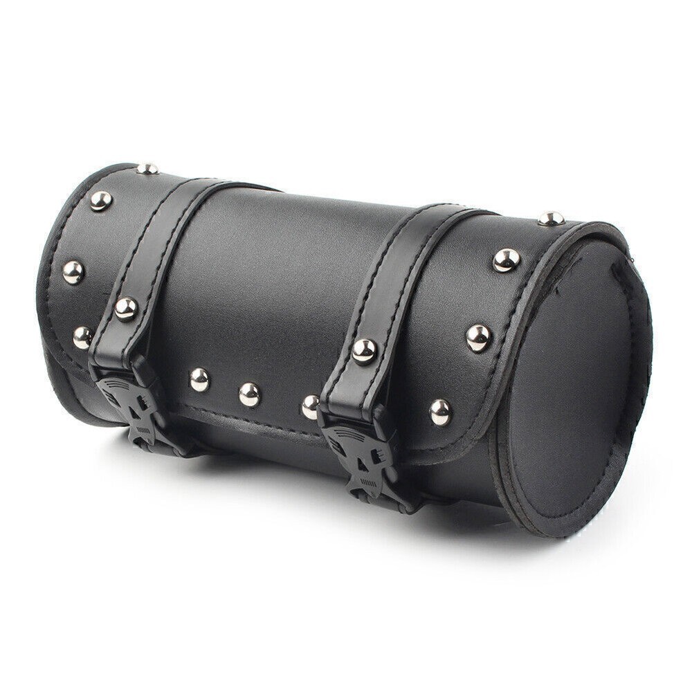 For Touring Motorcycle Handlebar Sissy Bar Bag Saddlebag Fork Roll Barrel Pouch