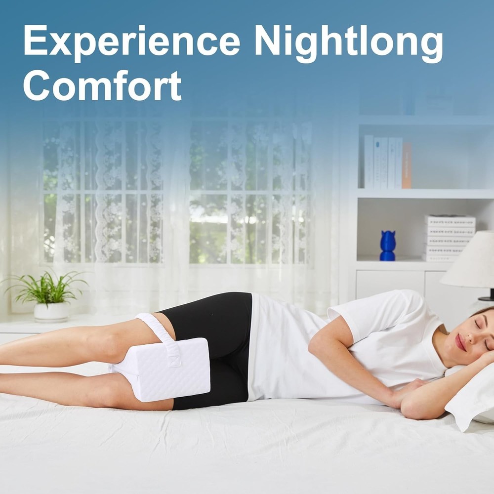 Soft Washable Memory Foam Leg Pillow – Essential Relief for Side & Back Sleepers
