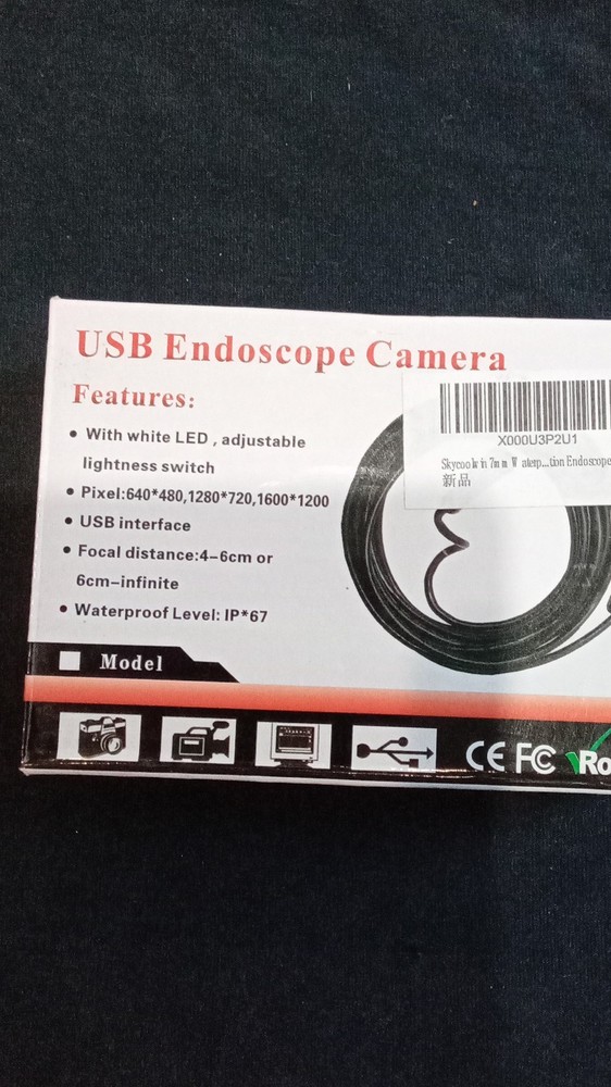 Waterproof USB Endoscope Camera 7mm 7m Adjustable LED Flexible Shaft