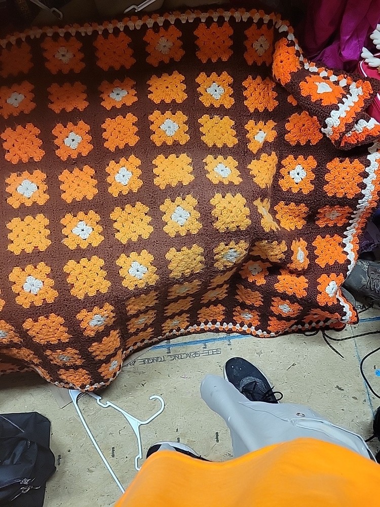 handmade afghan 56x44 Virginia Tech Colors
