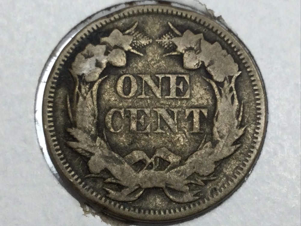 1857 Flying Eagle Cent in fine plus