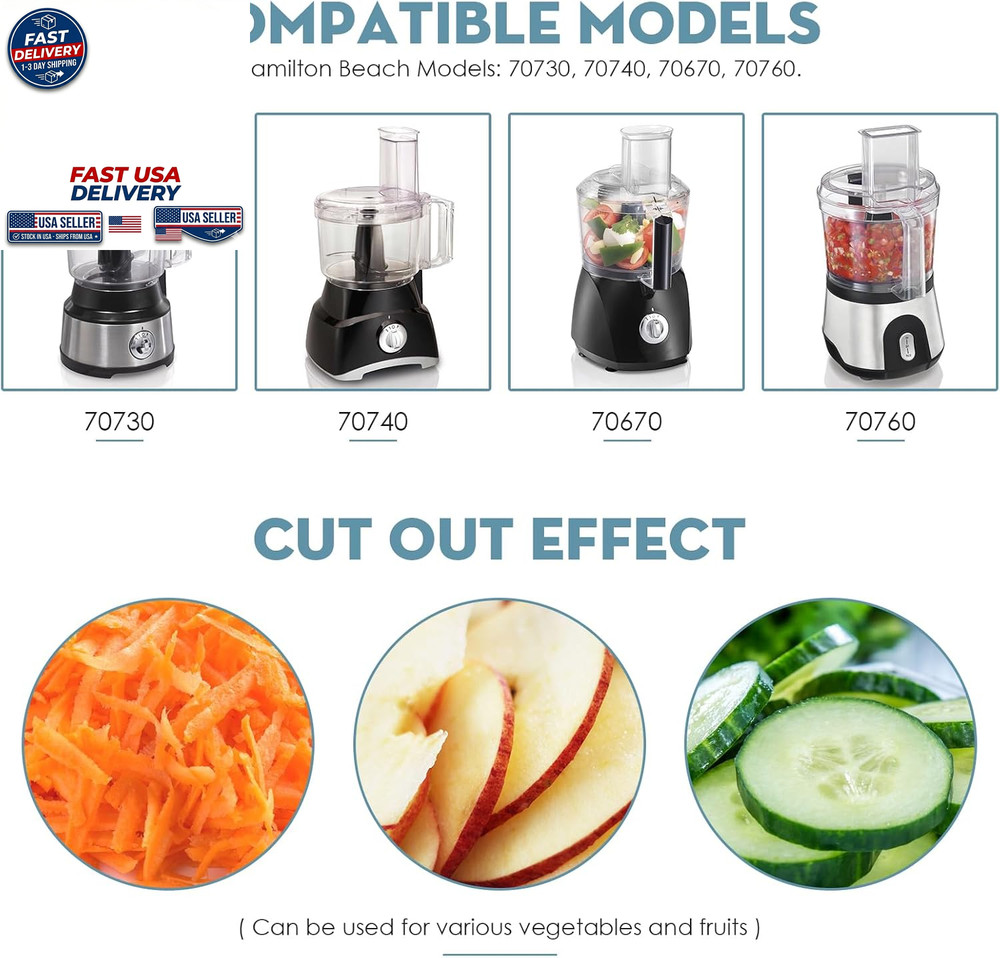 Slice Shred Disc Blade Replacement for Hamilton Beach Food Processor Compatible