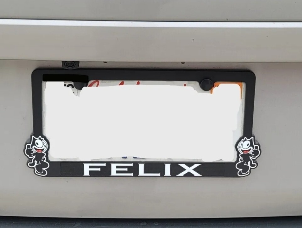 LICENSE PLATE FRAME with the Famous Cat