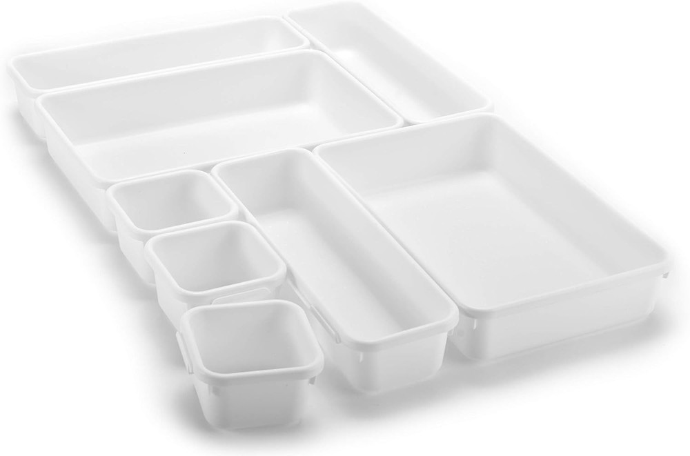 Interloing Der Organizer Bins - Durable Plastic, Various Sizes