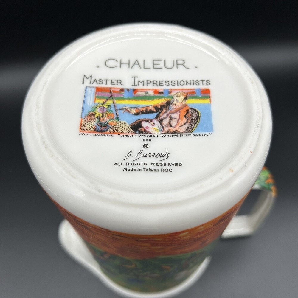 Vincent Van Gogh D Burrows Iris Chaleur Master Impressionists Ceramic Pitcher
