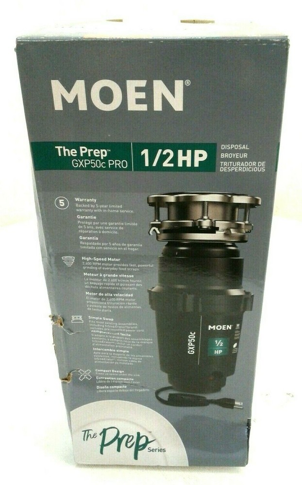 Moen GXP50C GX PRO Series 1/2 hp Garbage Disposal