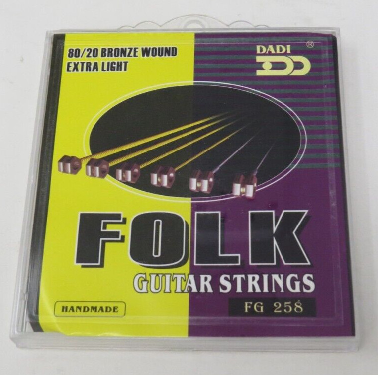 80/20 Bronze Wound Extra Light Folk Guitar Strings FG258