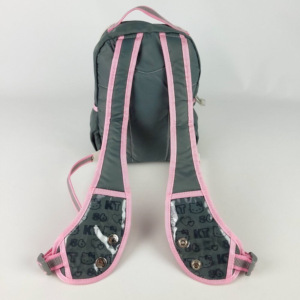 Hello Kitty Kids Backpack Grey Pink 10.5"x8"x5"