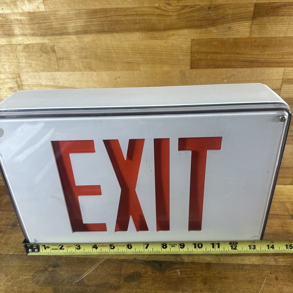 Exitronix NAV Series Die Cast Vandal Resistant Heavy Duty RED Exit Sign