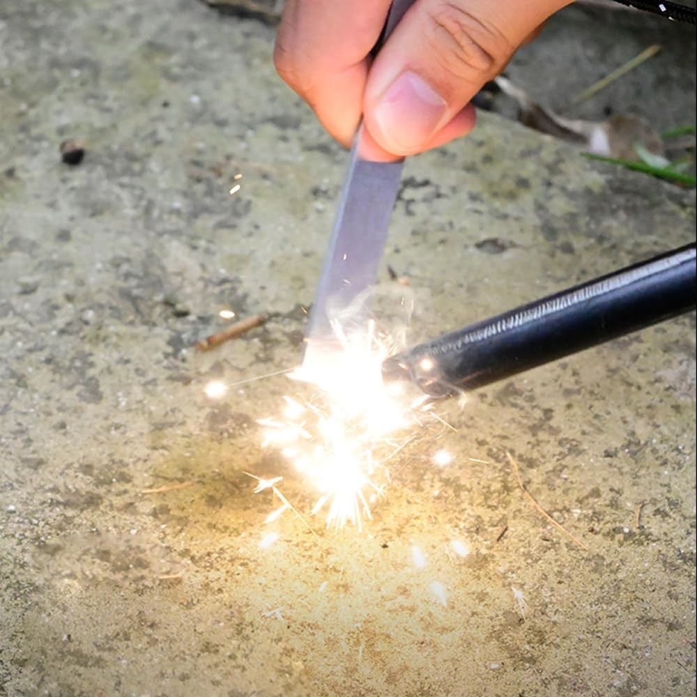 2 Pack Flint Fire Starter Striker Replacement Ferro Rod Scraper High Speed Steel