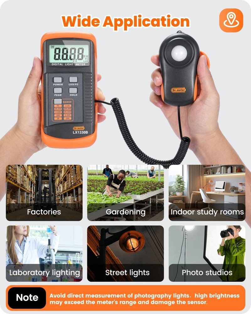 Indoor Outdoor Lighting Intensity Meter