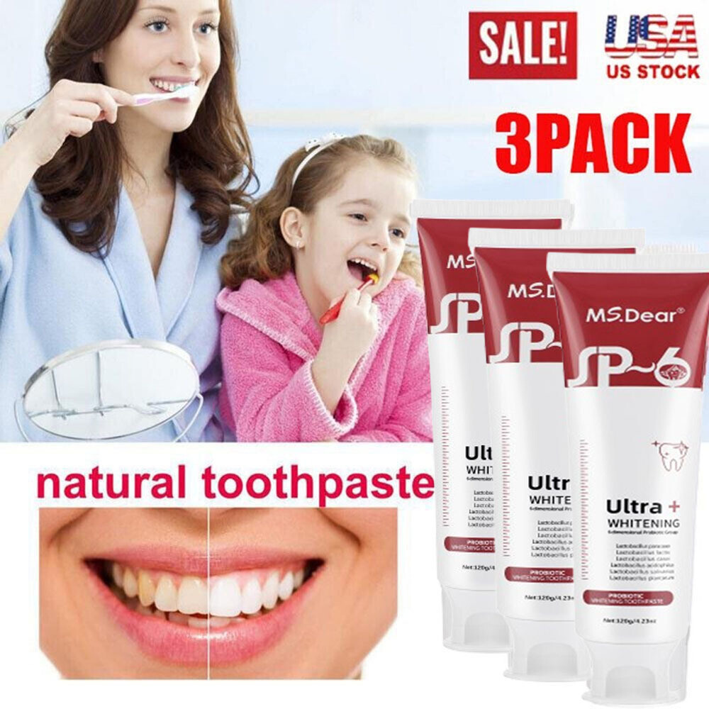 3PCS SP-6 Probiotic Toothpaste,Sp-6 Toothpaste Ultra Whitening Teeth Quick White