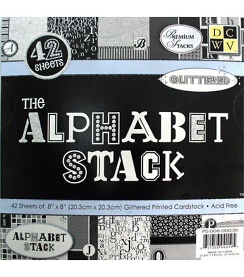 Alphabet Paper Stack 8"X8" 42 Sheets/Pad - NEW