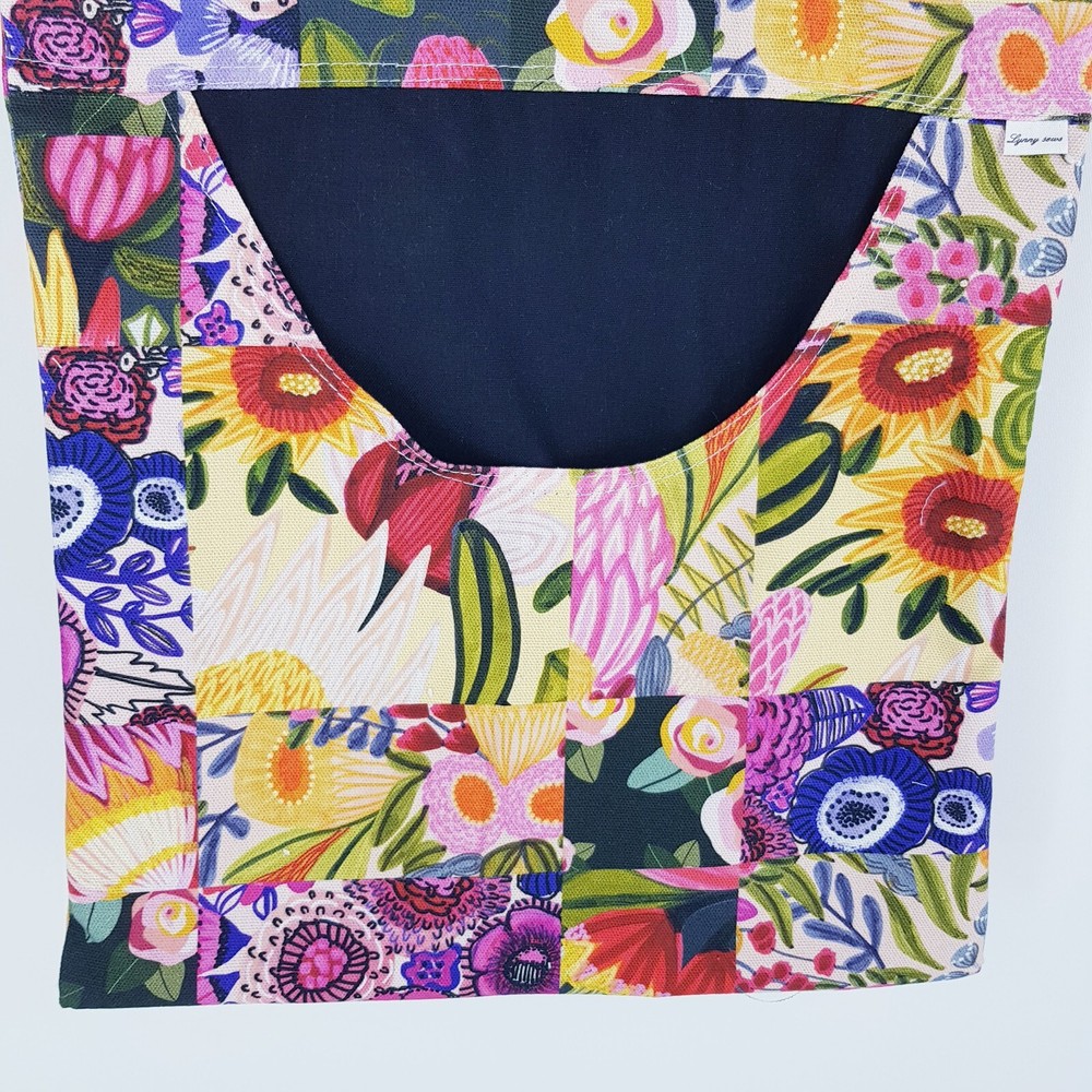 Peg Bag Handmade Pink Mixed Floral Patterned Lined Laundry Clothes Peg Holder