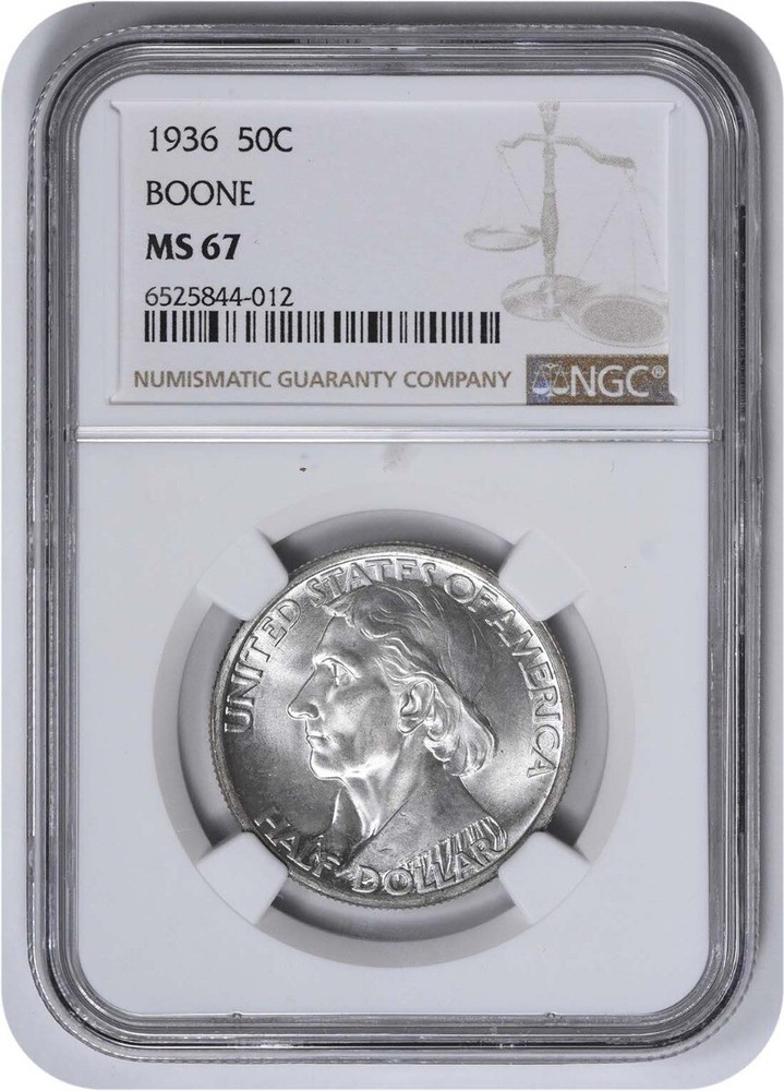 1936 Boone Commemorative Half MS67 NGC