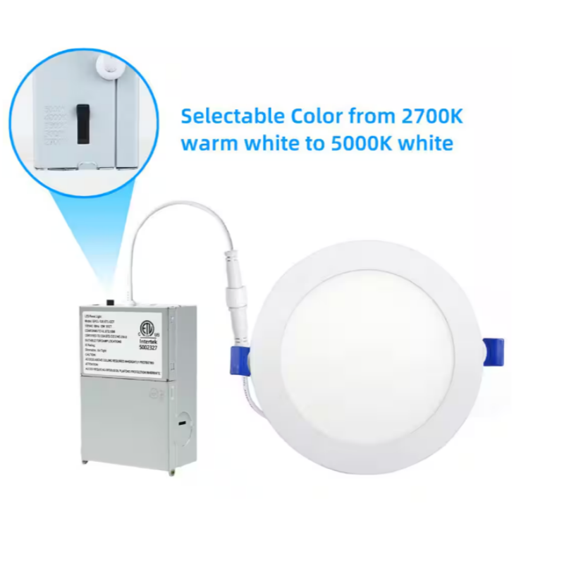 6 Inch 3CCT LED Recessed Ceiling Light with Junction Box, 1050LM High Brightness