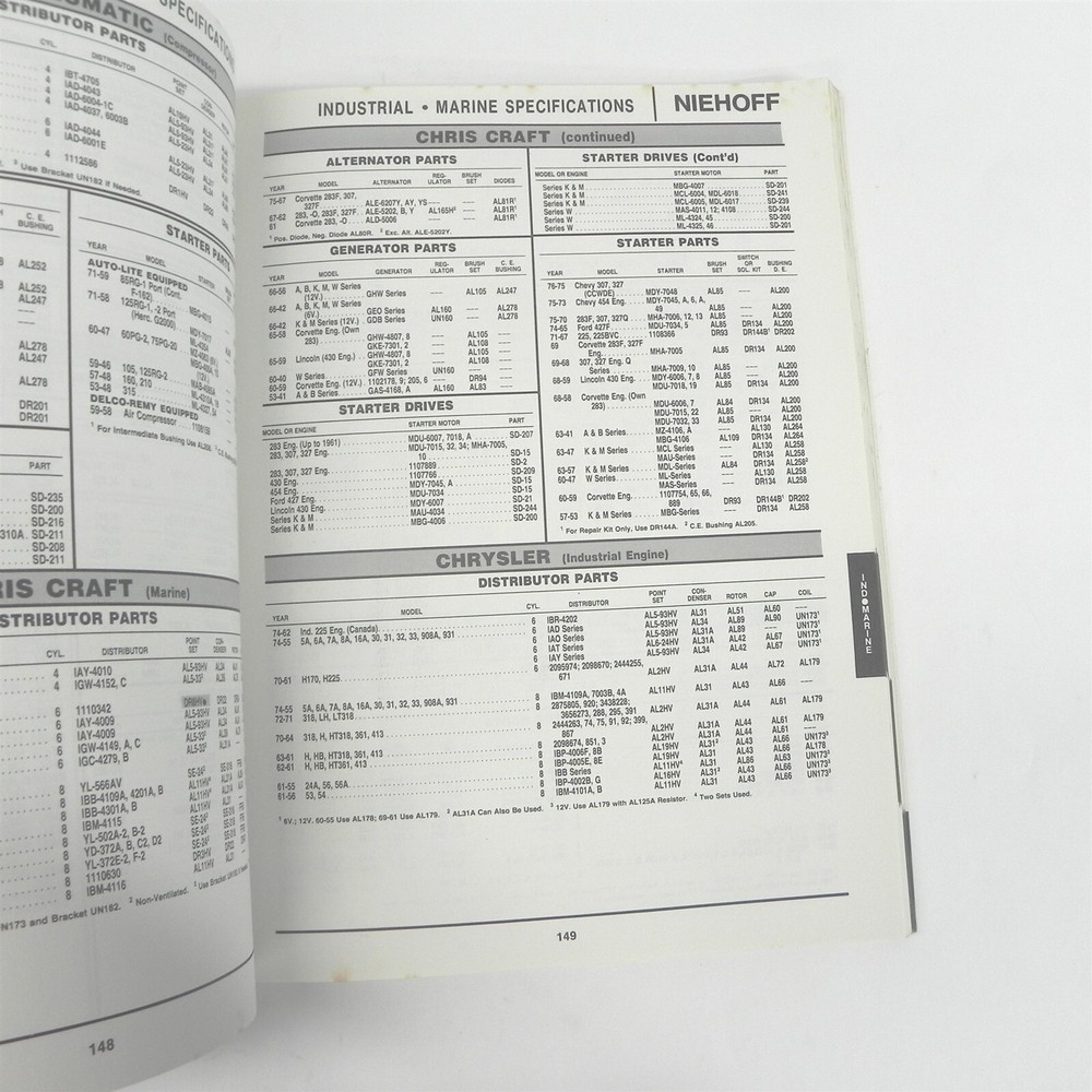 1979 CE NIEHOFF IGNITION PARTS ELECTRICAL TESTING EQUIPMENT ACCESSORIES CATALOG