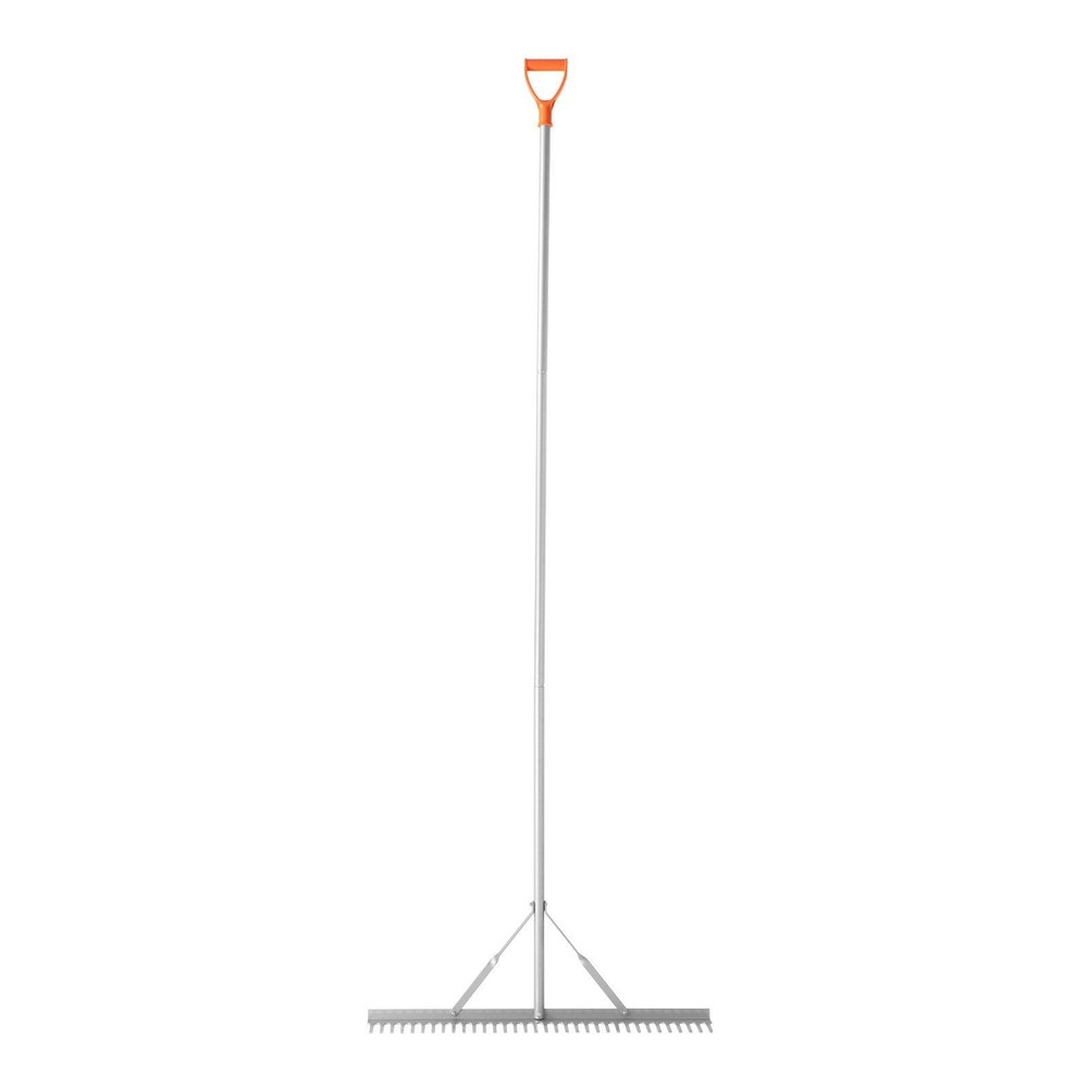 telescoping 102in aluminum rake 36in collection width secure fastener