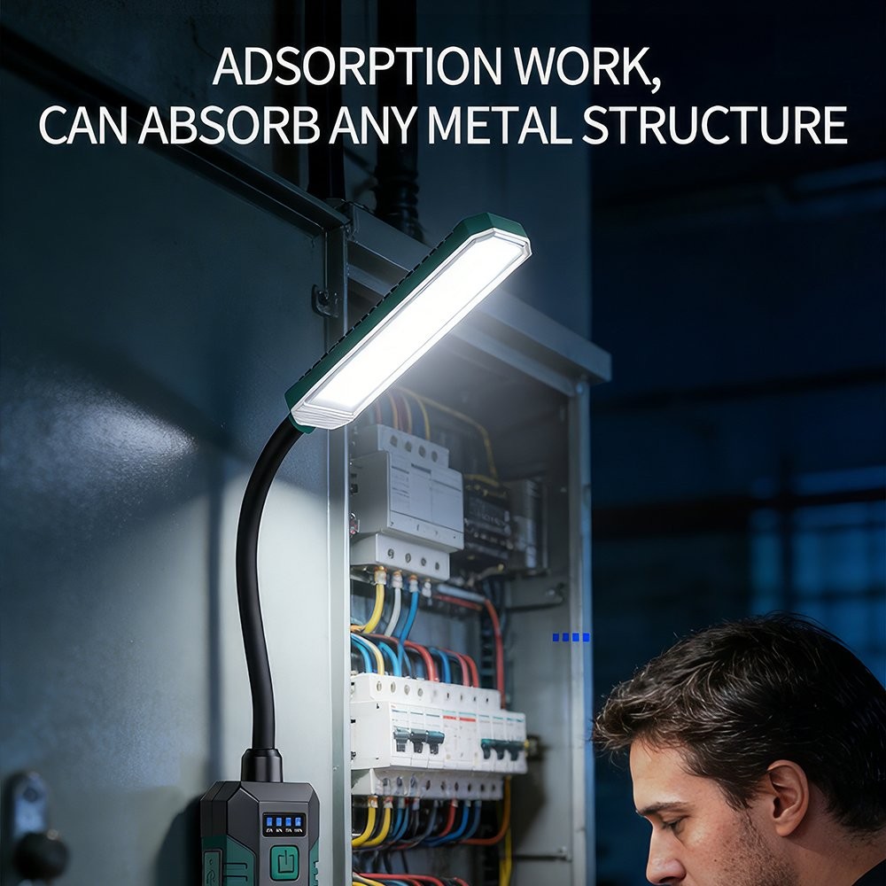 Rechargeable Flashlight LED Work Light with Flexible Gooseneck for Workshops