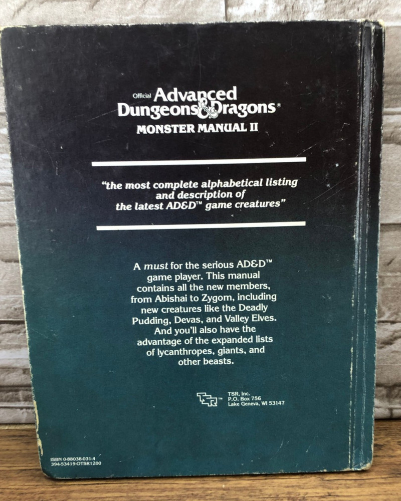 Advanced Dungeons & Dragons: Monster Manual II 1983