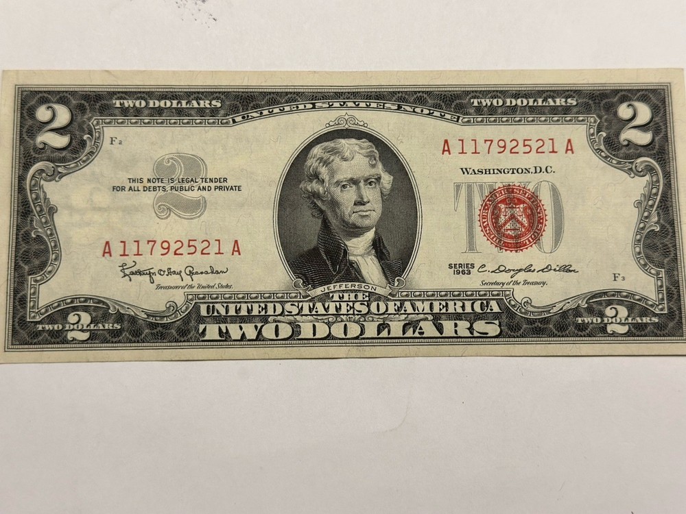 1963A ..AU CRISPY  $2  RED SEAL U.S. NOTE  D105