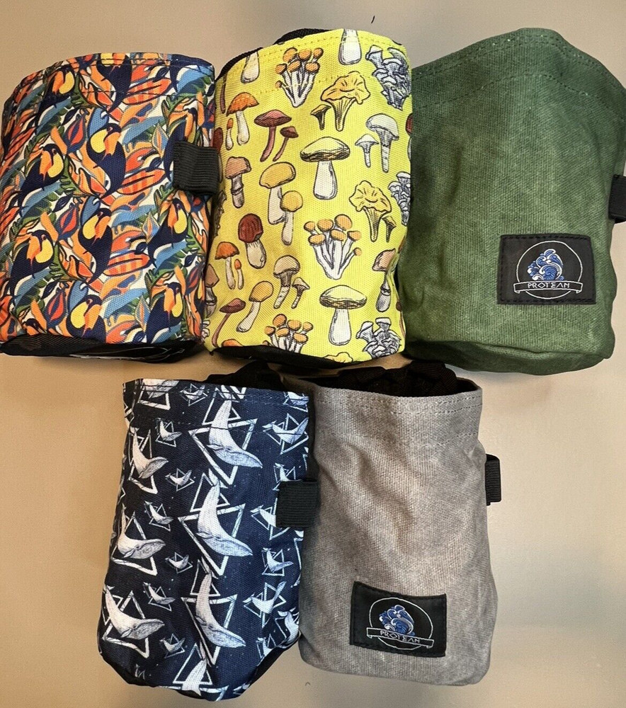 Rock Climbing Chalk Bag w/Interchangeable Outer Shell-Multiple Options Available