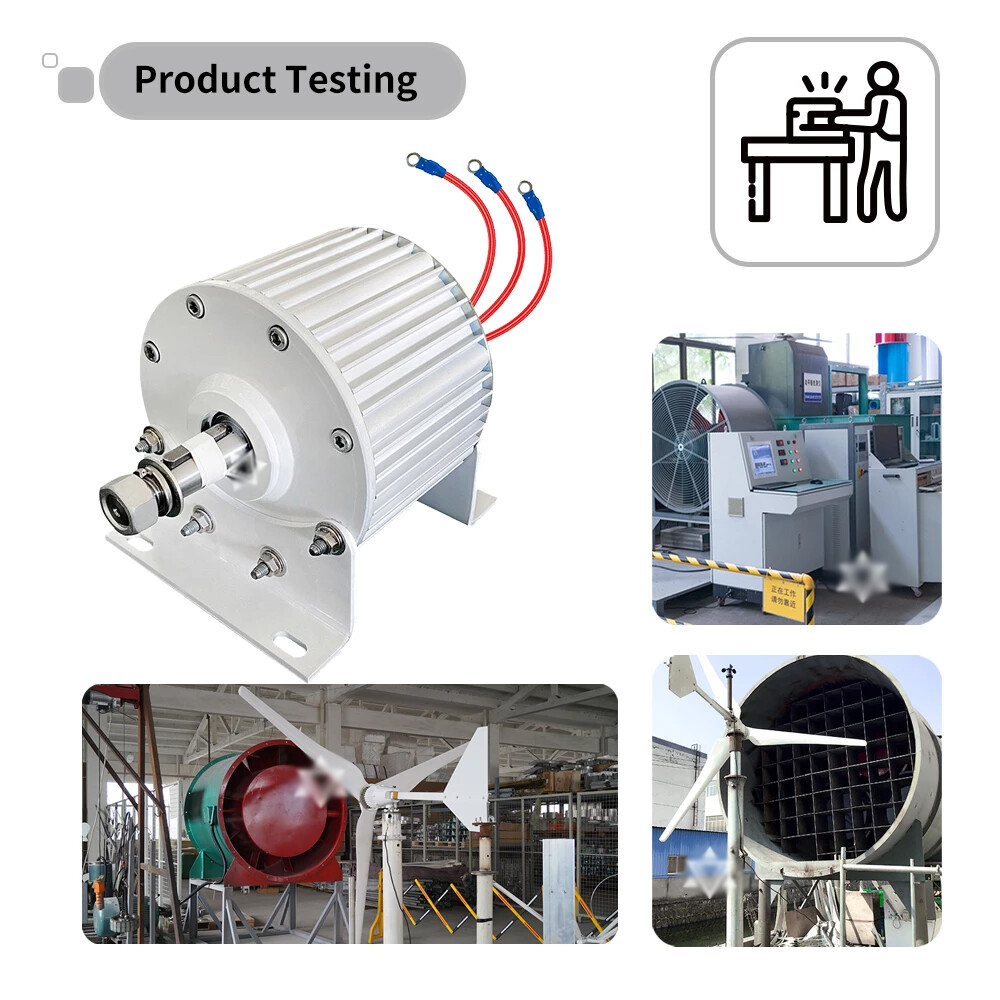 2000W 48V Permanent Magnet Generator 3 Phase Synchronous Low Torque Dynamo Motor