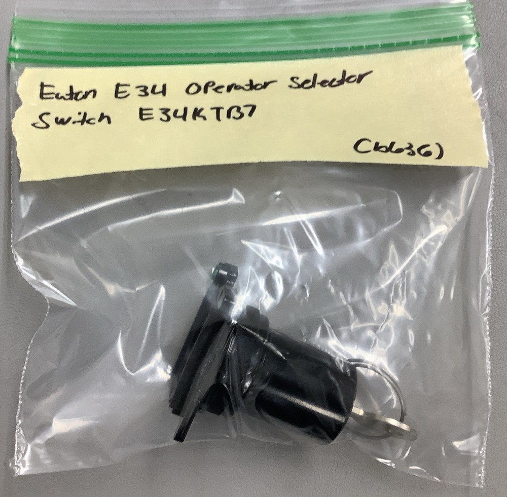 Eaton E34 Operator Selector Switch E34KTB7 Cam 7, Keyed (b636)