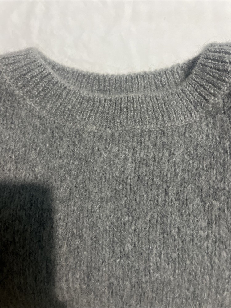 Dixie Sweater Size L Gray Mohair/Alpaca/polyamide/wool New