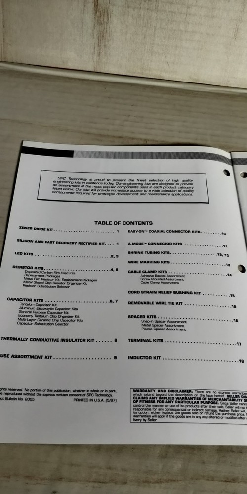 1987 SPC TECHNOLOGY Engineering Kits catalog C3