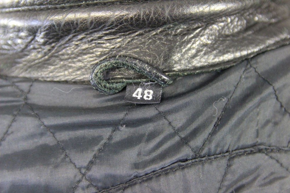 CLASSIC BLACK LEATHER BIKER JACKET 38-40 INCH