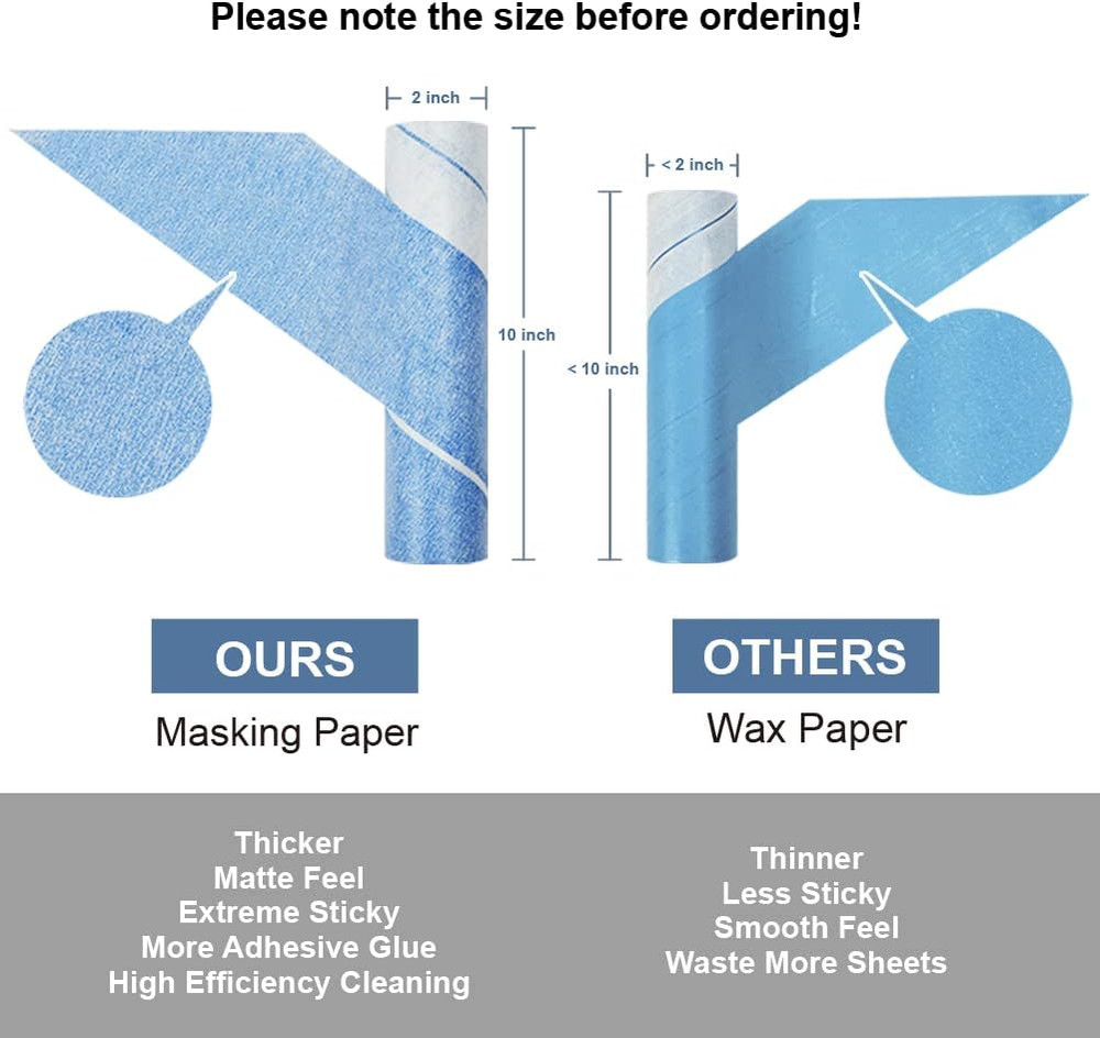 Large Lint Roller Refill, Suitable for Most Large Rollers，Mega Rollers, 10 in Wi
