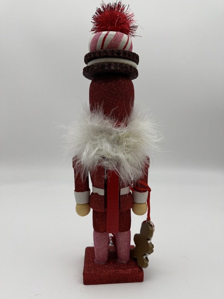 Kurt Adler 12" Red Glitter Gingerbread Nutcracker Cookie Hat