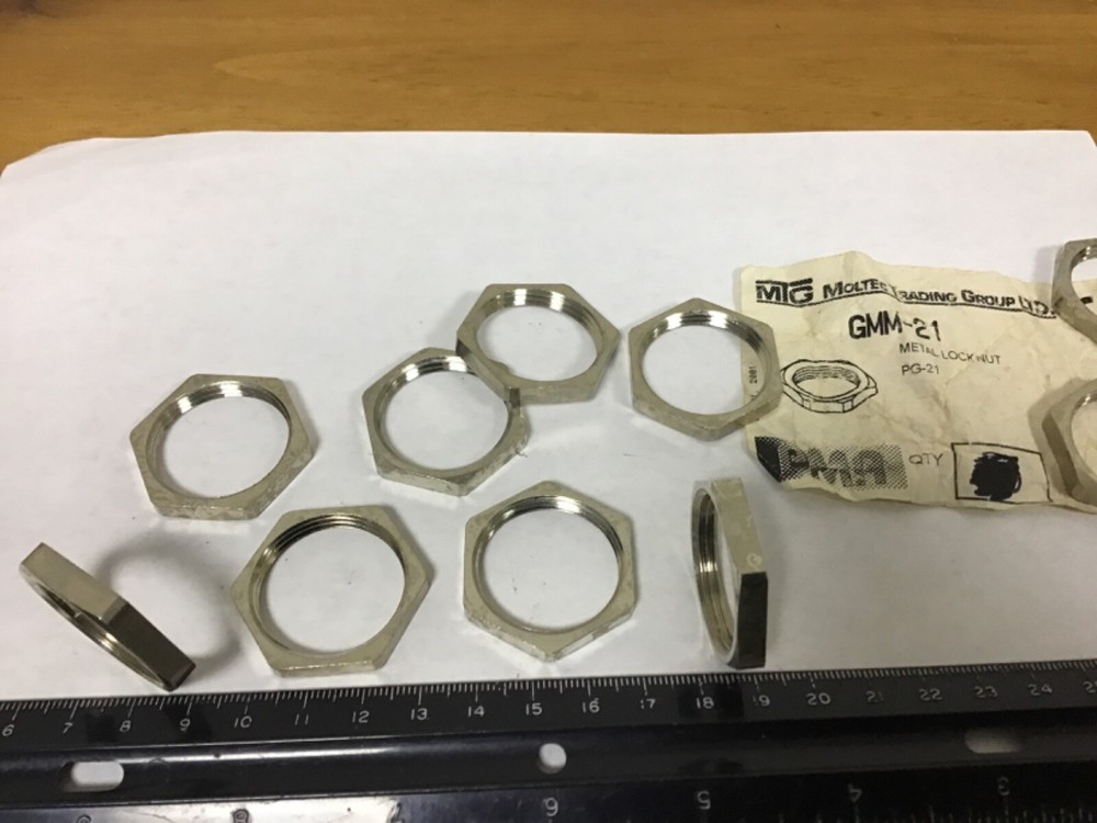Qty (10) Moltec GMM-21 Locking Hex Nuts - PG Threads