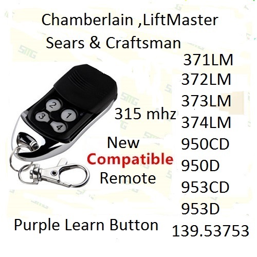 For Chamberlain 956D 953 Compatible Mini Remote Transmitter Key Chain 950D 956CD