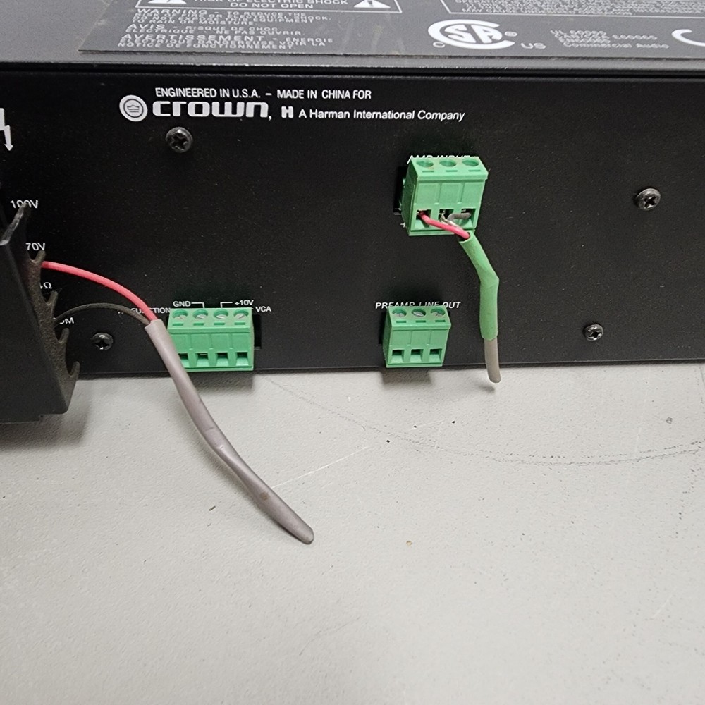Crown 1160A 160W Power Amplifier for Single-Zone Systems [B7S2]
