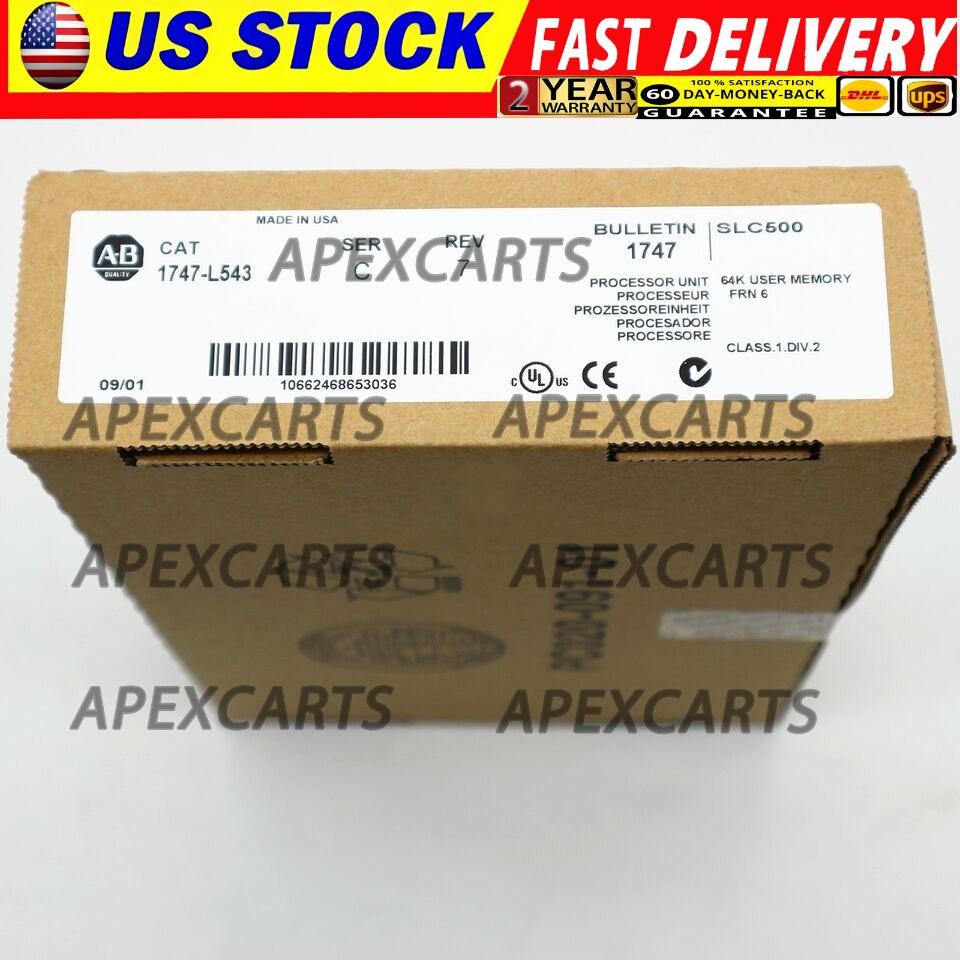 Factory Sealed AB 1747-L543 SER C SLC 500 CPU Processor Unit Module US Free Tax
