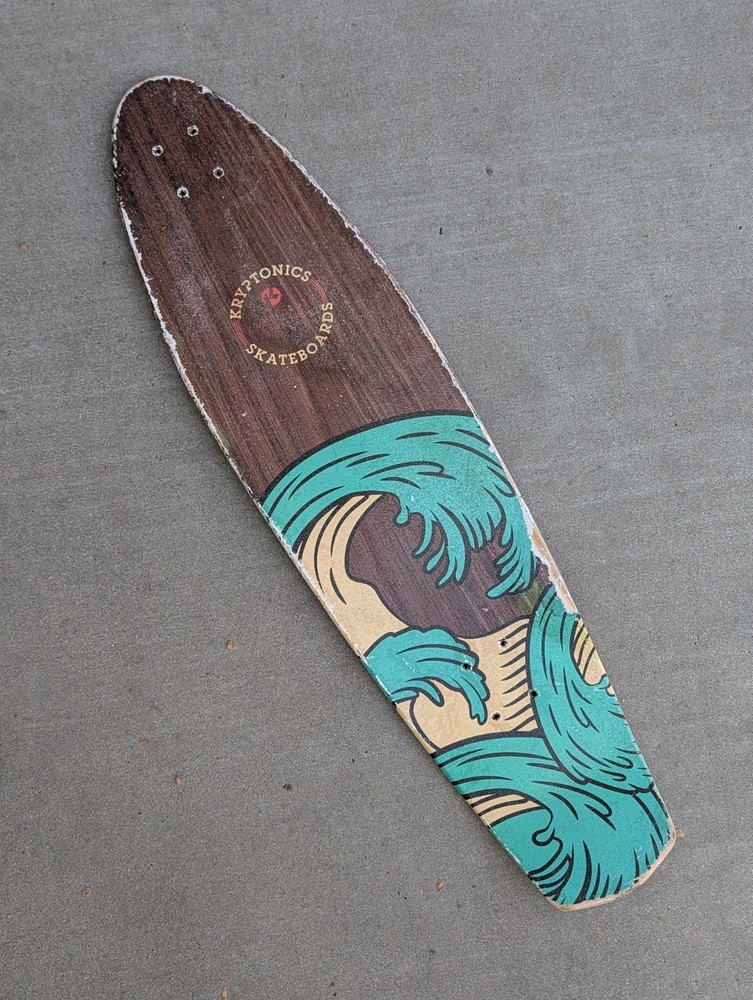 Kryptonics Cruiser Wave Longboard Skateboard 36”x9” inches (Deck Only)