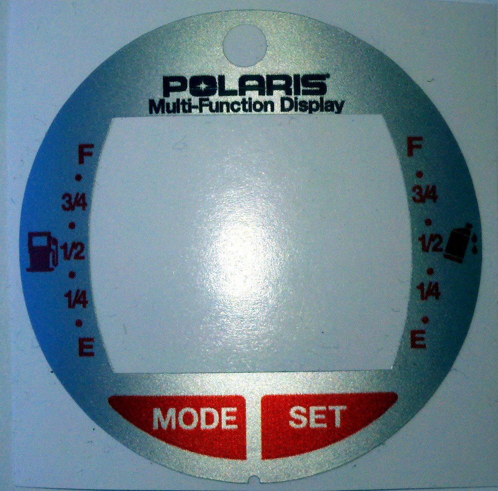 Round Style Polaris MFD Multi Function Display Gauge Decal SLH SLT