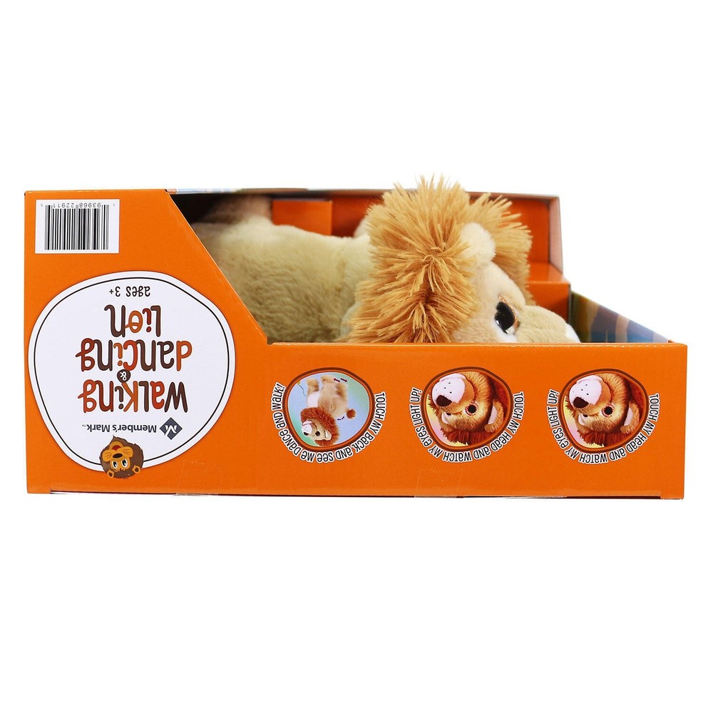 MEMBERS MARK WALKING & DANCING PLUSH, LION *DISTRESSED PKG