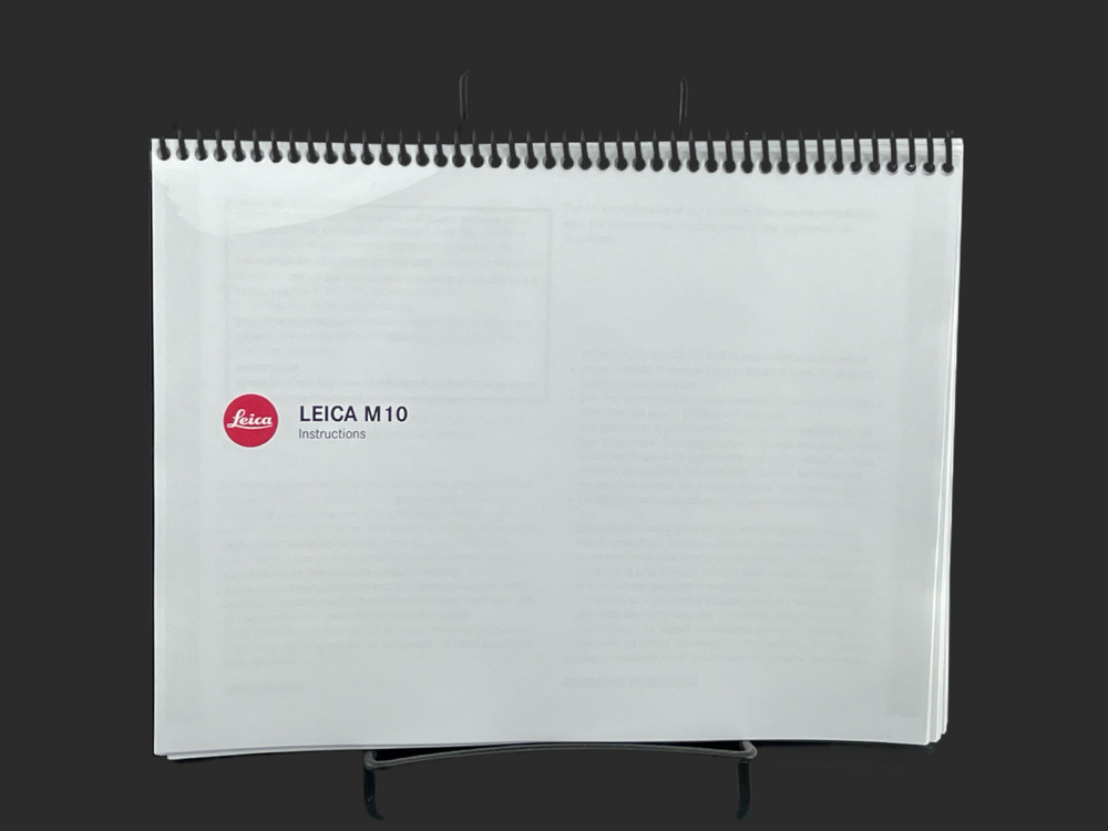 Leica M10 Instruction Manual: 113 Pages & Protective Covers!