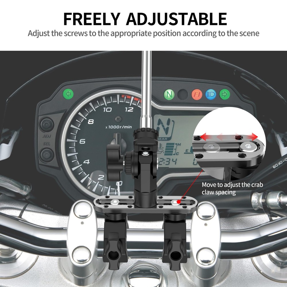 All-in-One Super Clamp Camera Mount & Adjustable Arm Stand with Black