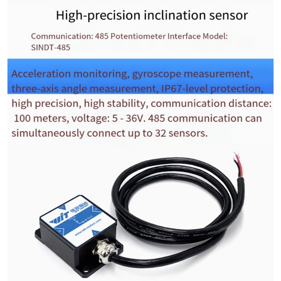 SINDT Dual-Axis Angle Sensor with MEMS Accelerometer and Inclination Measurement