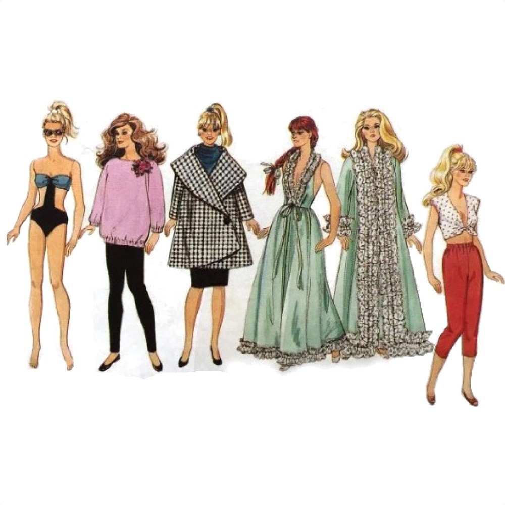 Barbie Doll Clothes Pattern Vintage Sewing Pattern
