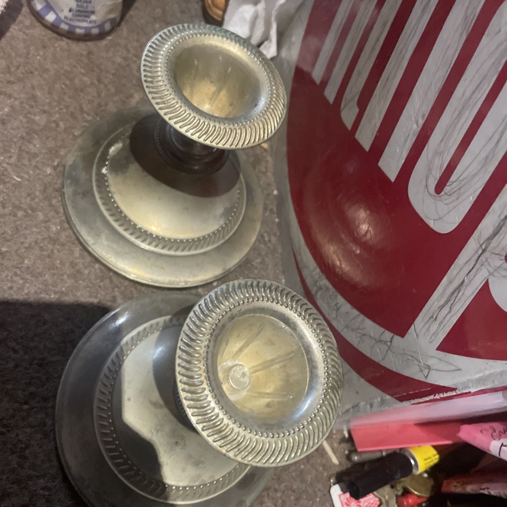 Pair Of Candle Sticks 4 “ high