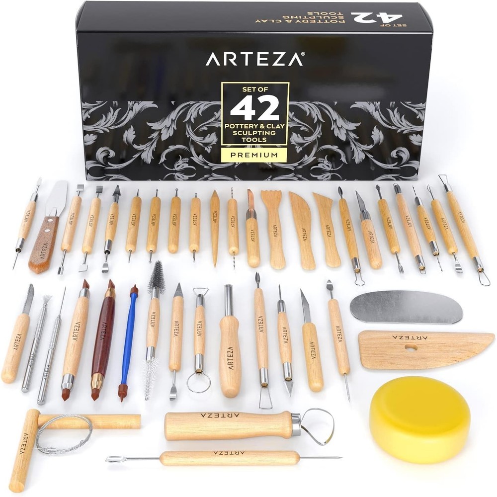 42-Piece Pottery & Sculpting Tools Set