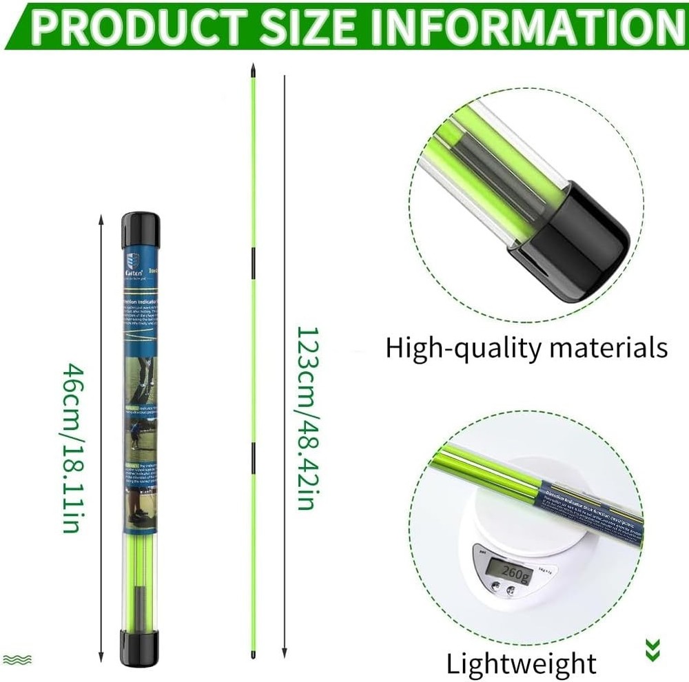 Golf Alignment Sticks 2 Sets 48 Inch Practice Rods Portable Training Aids